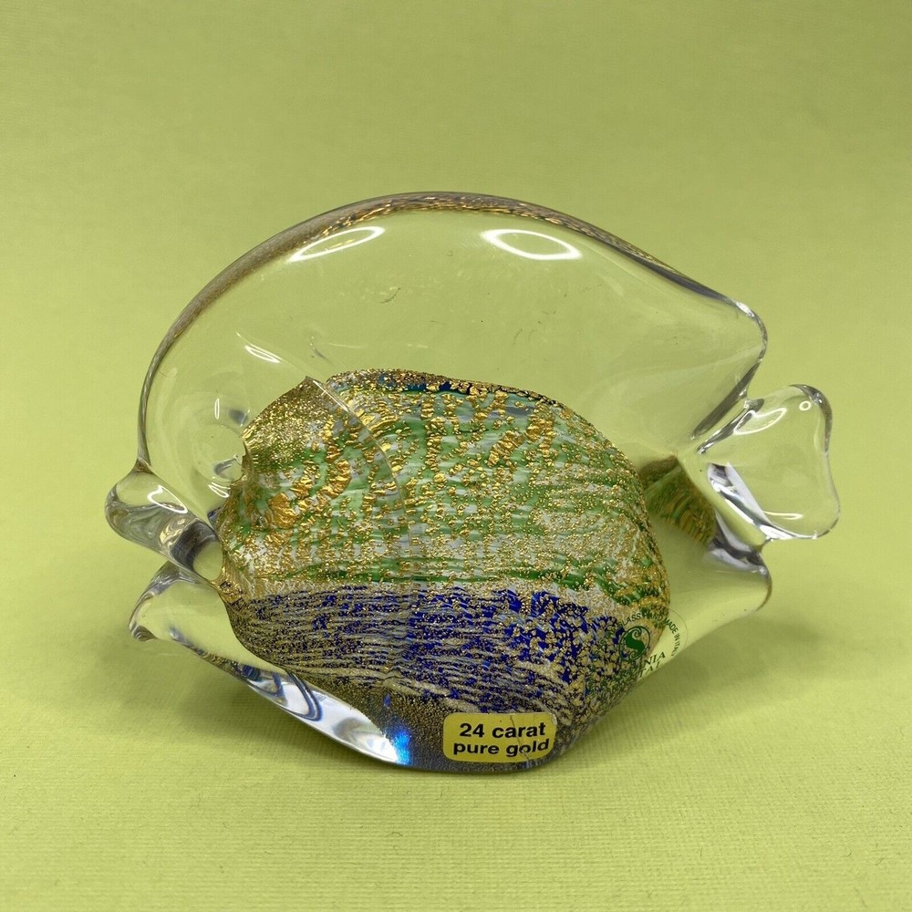 Josef Marcolin Sweden Art Glass Fish Paperweight